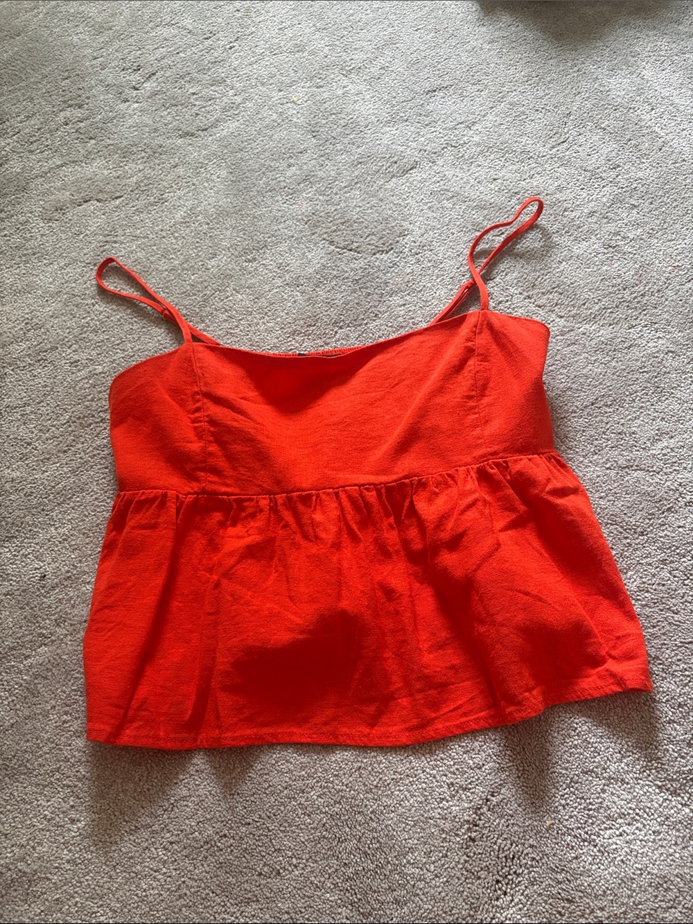 Orange baby doll top